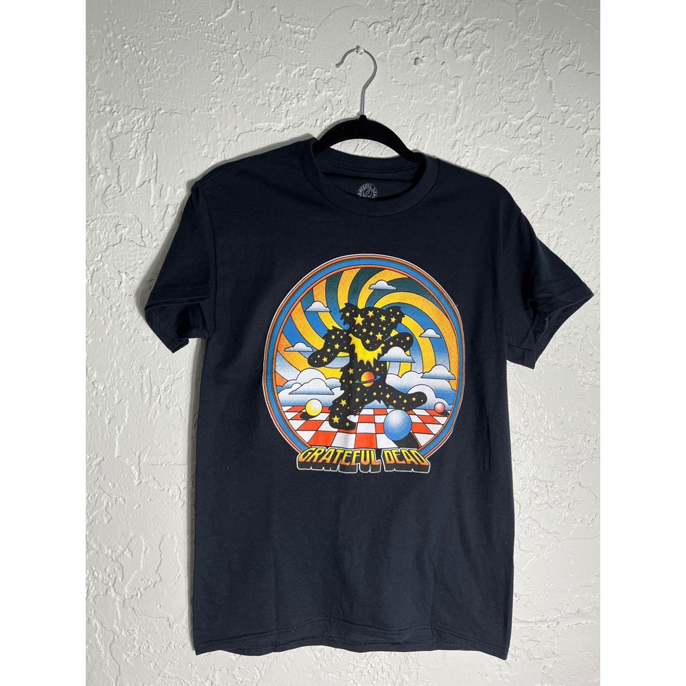 Grateful Dead Dancing Bear Space Graphic T-Shirt Black Small 2025